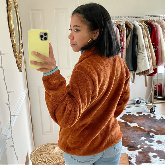Patagonia T Snap Carmel Brown Fleece Pullover M - Picture 8 of 10